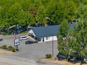 Aerial view of the main building at the front of the park