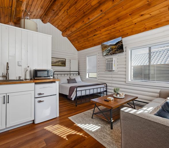 Sagebrush Sanctuary: kitchen bed living area