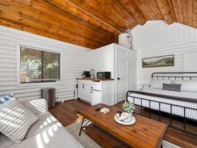 Sagebrush Sanctuary: living area bed