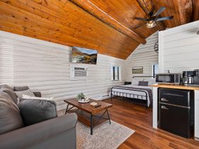 Mineral Springs: living area bed
