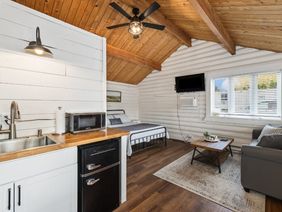 Hillside Haven: kitchen living area
