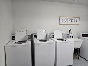 On-site laundry with washers and dryers