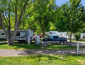 Side view of an RV site